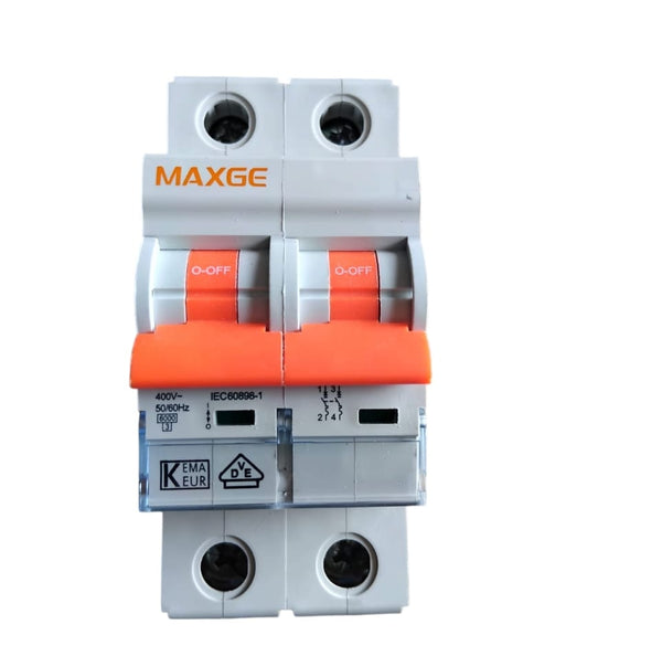 2 pole breaker MAXGE 6 to 63A