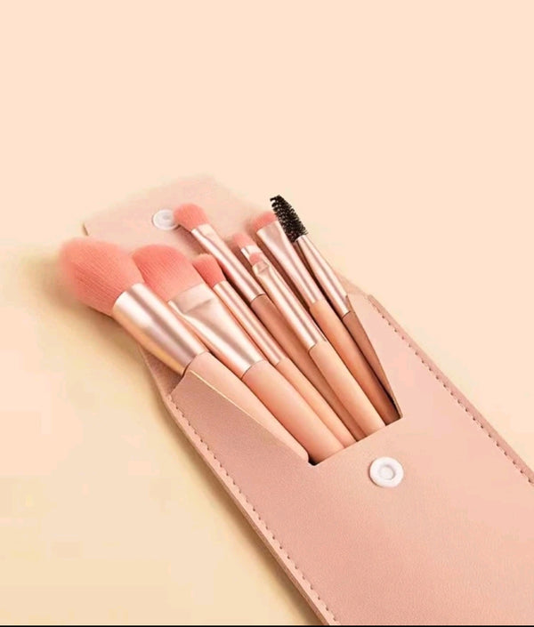 set brush +makeup bag